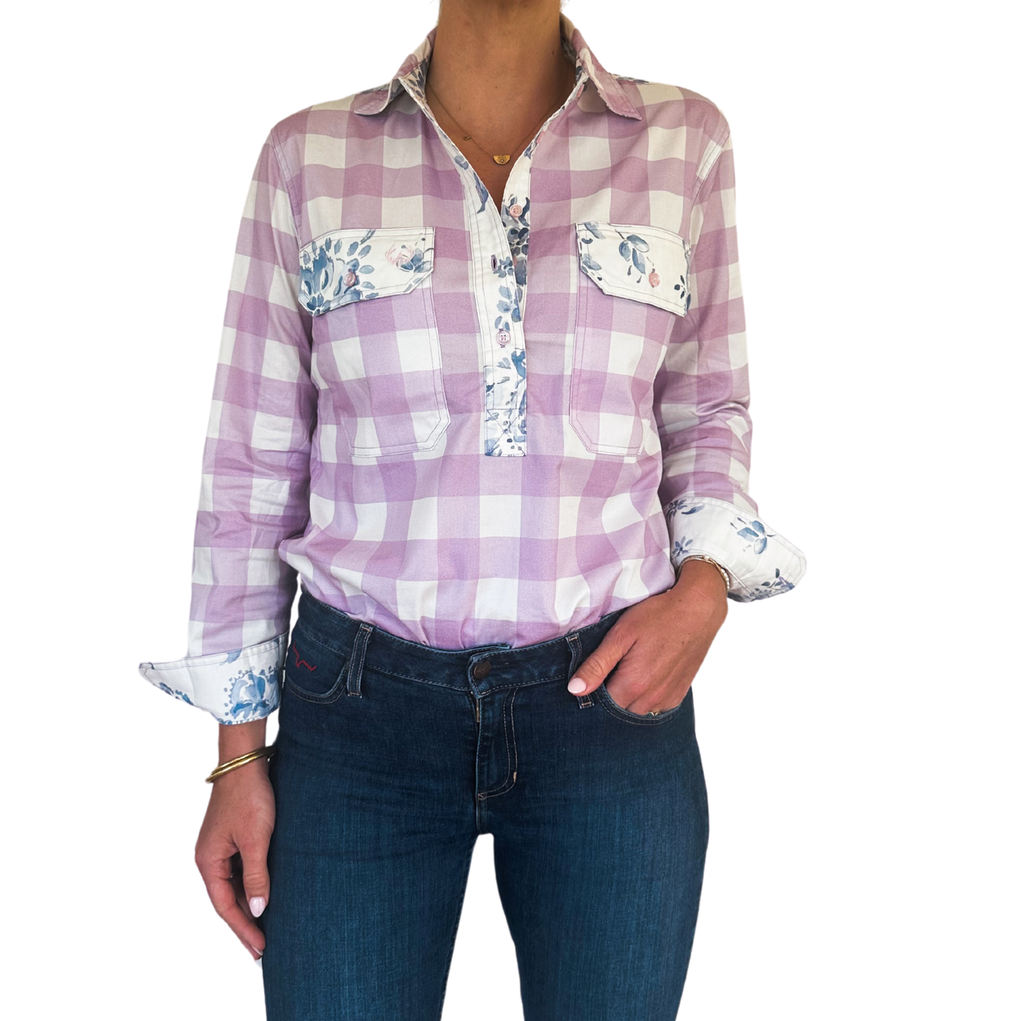 Megan Half Button Shirt